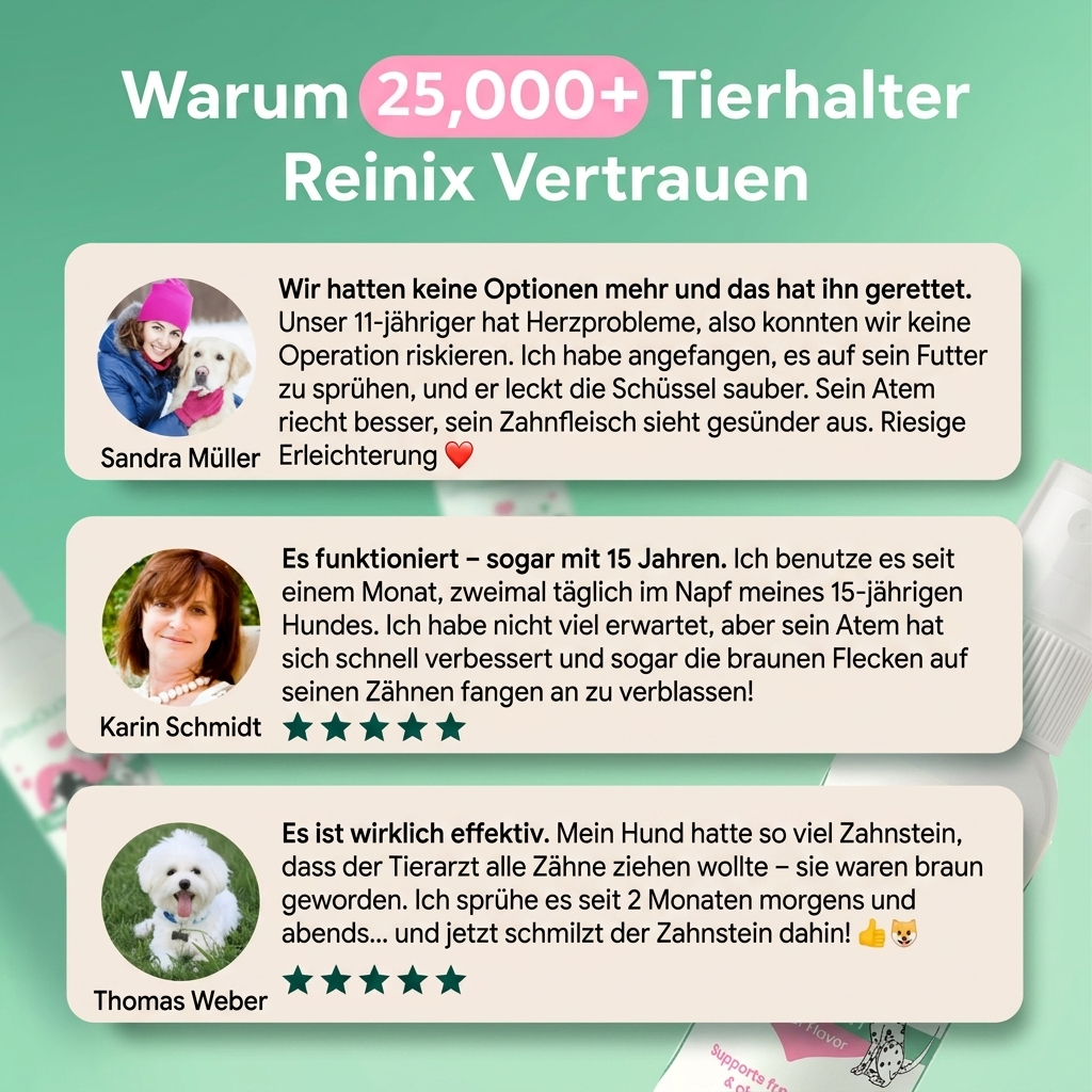 Reinix - Zahnpflegespray für Hunde und Katzen